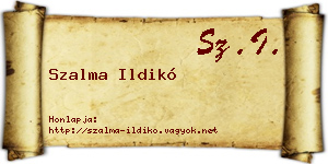 Szalma Ildikó névjegykártya