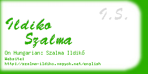 ildiko szalma business card